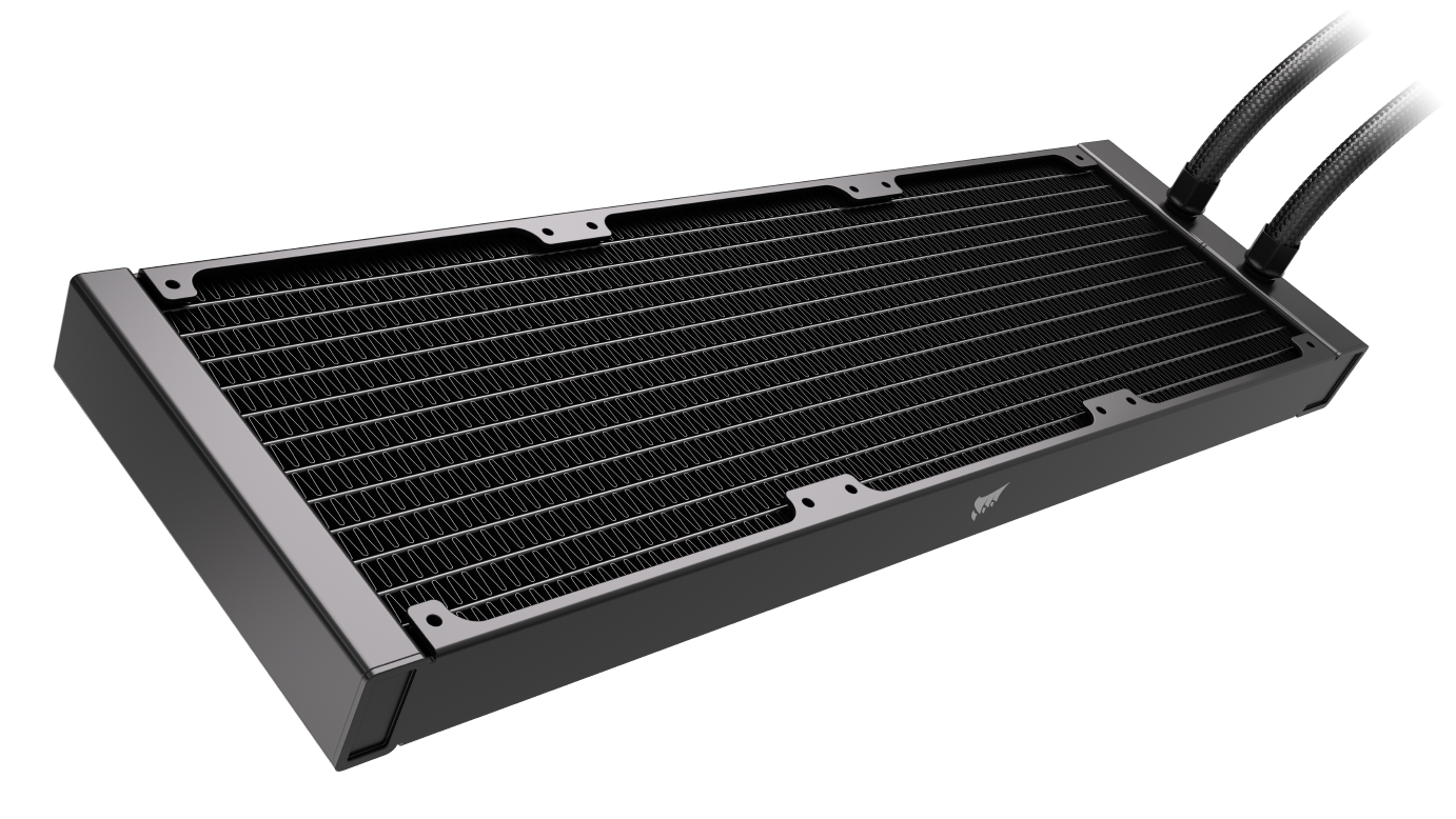 Alt View 2. CORSAIR - NAUTILUS II 360 RS LCD Liquid CPU Cooler – 3.5" IPS LCD – FlowDrive 2S Pump – RS II Unified Frame Fans – 360mm Radiator - Black.