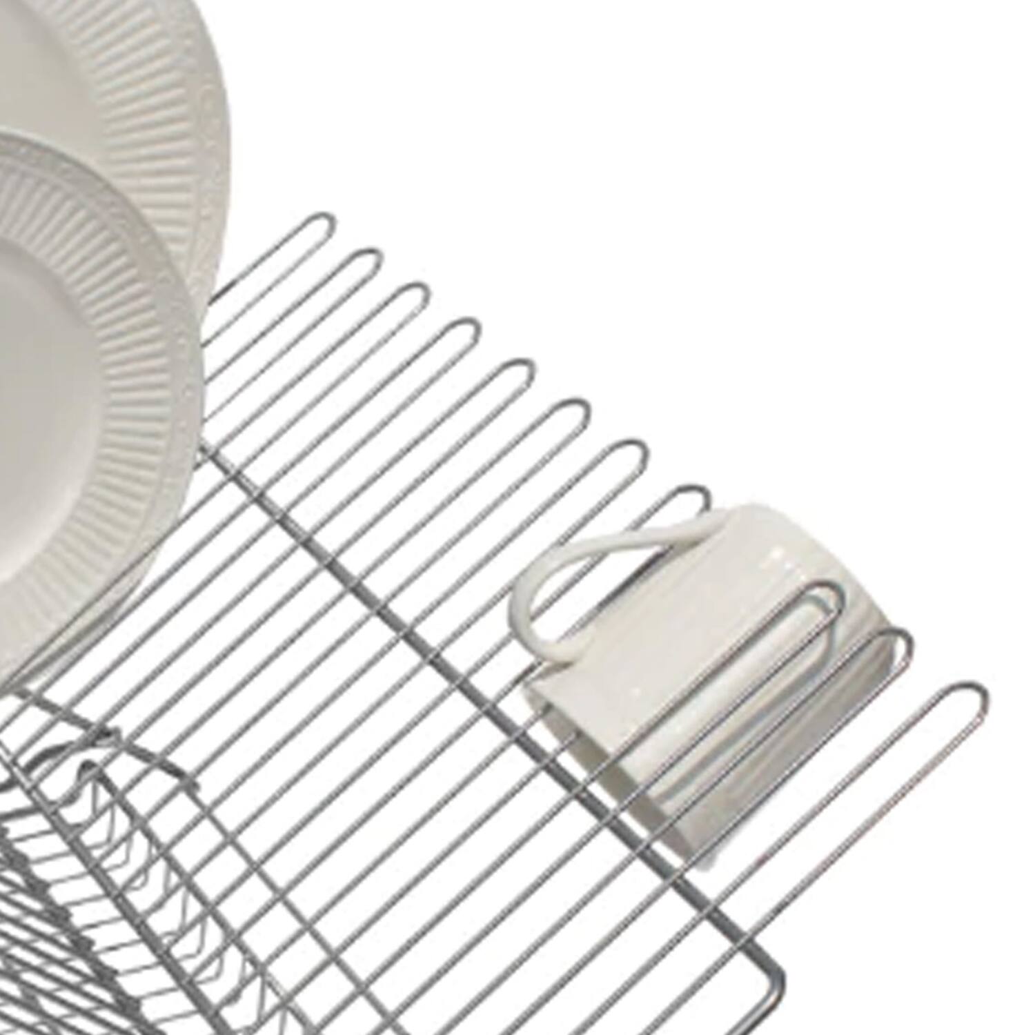 Alt View 1. Better Houseware - Better Houseware 3489.5 Extra-large Metallic Folding Dish Rack - metallic.