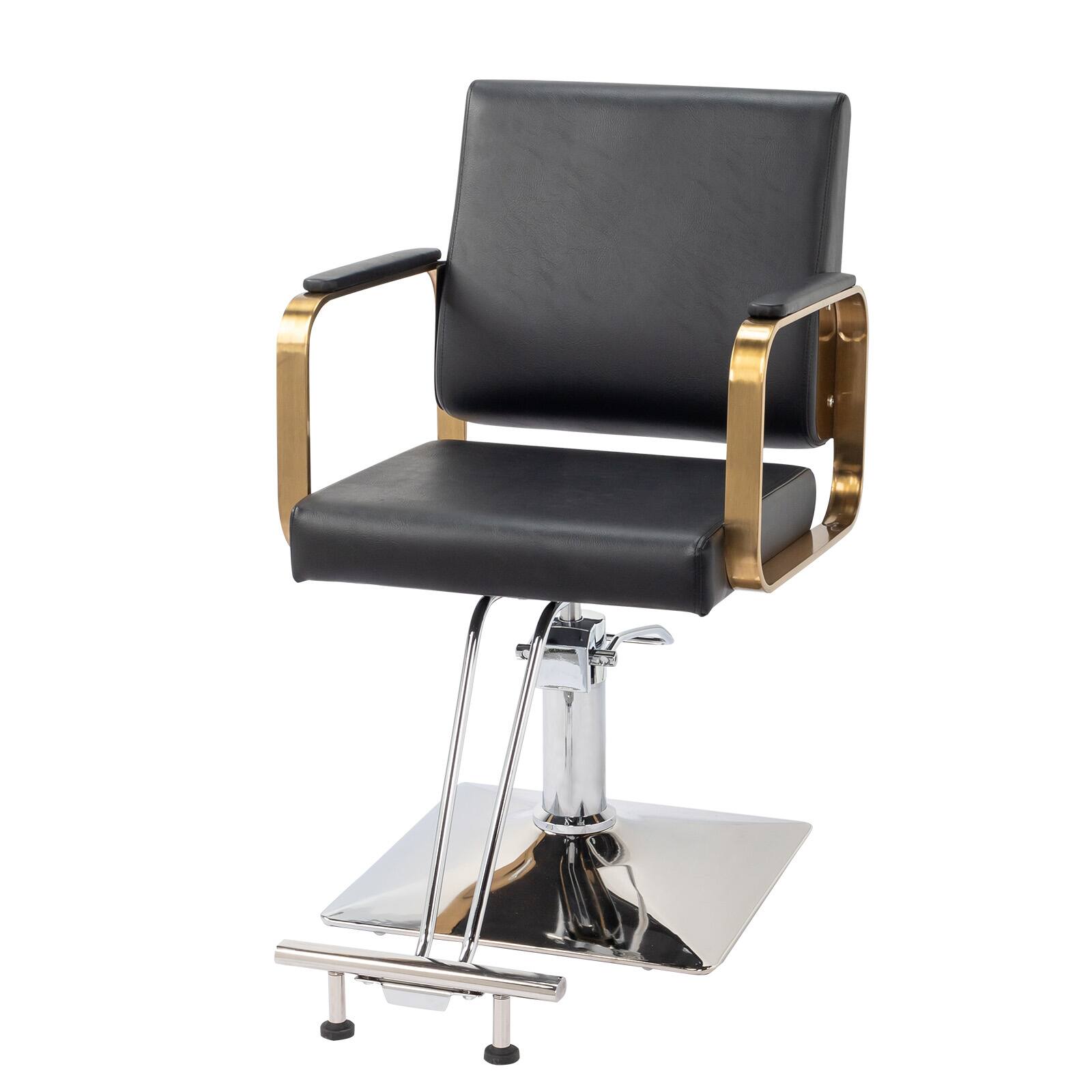 Front. Winado - Professional Hydraulic Barber Chair Heavy Duty 330lbs Capacity Salon Swivel Styling Chair w/Anti-slip Footrest for Salon - Black.