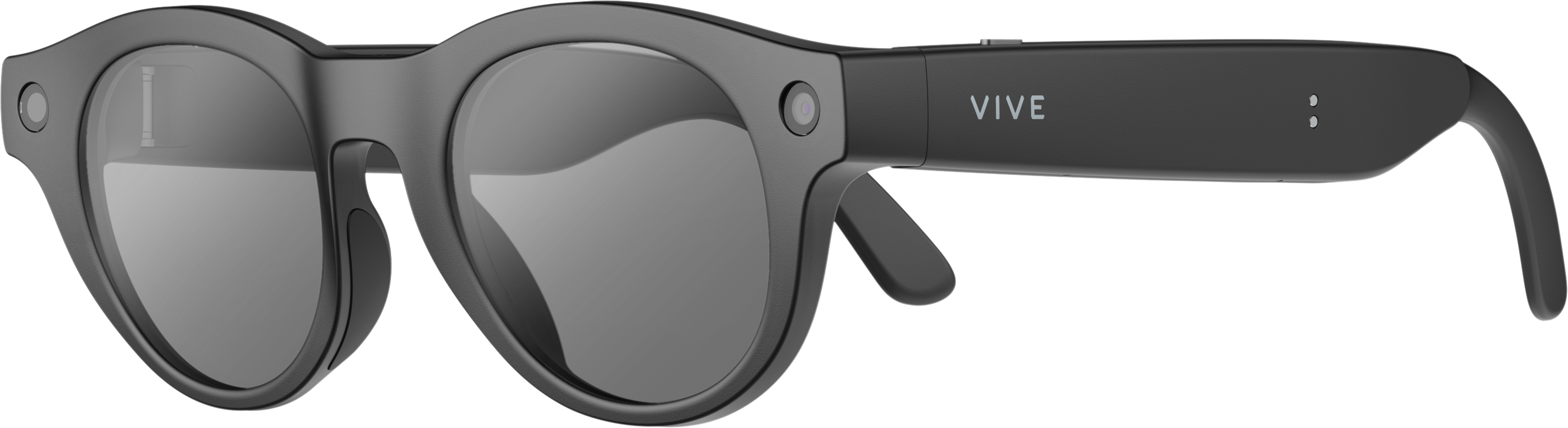 Alt View 4. HTC - VIVE Eagle™ AI Glasses – Round, Sunglass Lens - Charcoal Black.