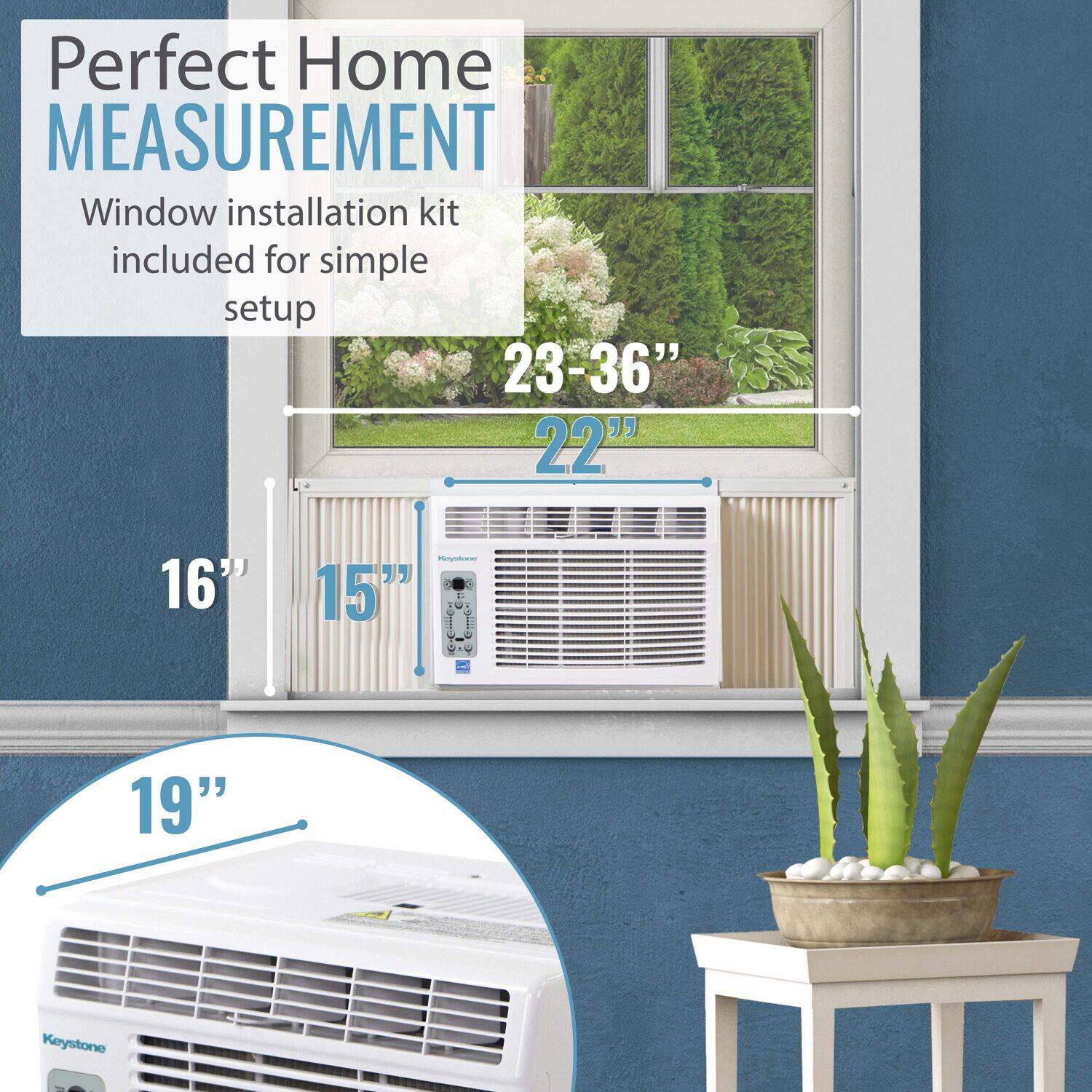 Alt View 2. Keystone - 12,000 BTU Window Air Conditioner - White.