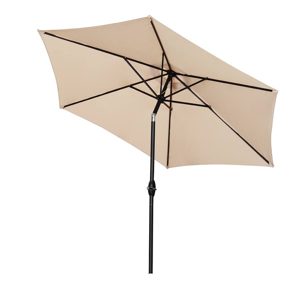 Left. Ainfox - Ainfox 9ft Patio Umbrella Without Lights - Khaki.
