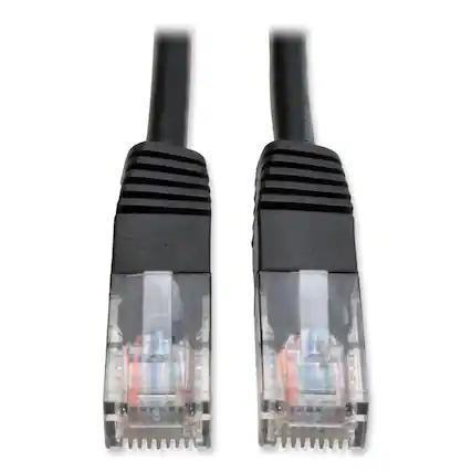 Front. Tripp Lite - N002-010-BK CAT5e 10 ft. 350 MHz Molded Patch Cable - Black - Black.