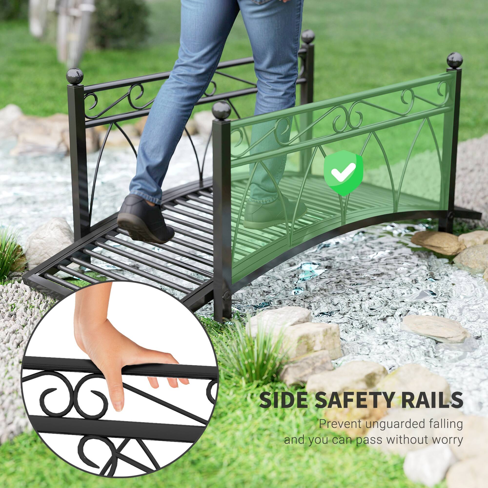 SIDE SAFETY RAILS Prevent unguarded falling and you can pass without worry