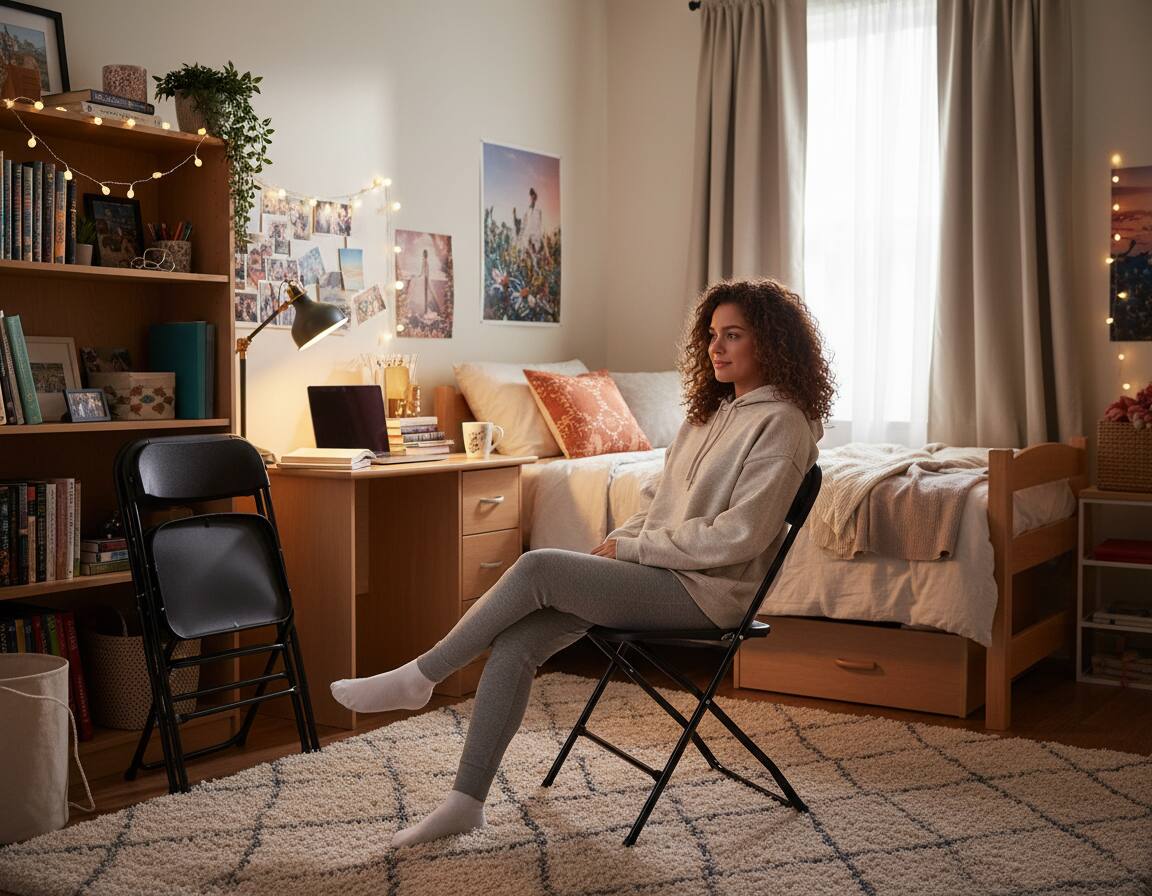 Angle. AOITUN - Folding Chair 6 Pack Plastic Foldable for Dorm Room, Quality Seating for Daily Use, Ideal for Events & Gatherings - Black.