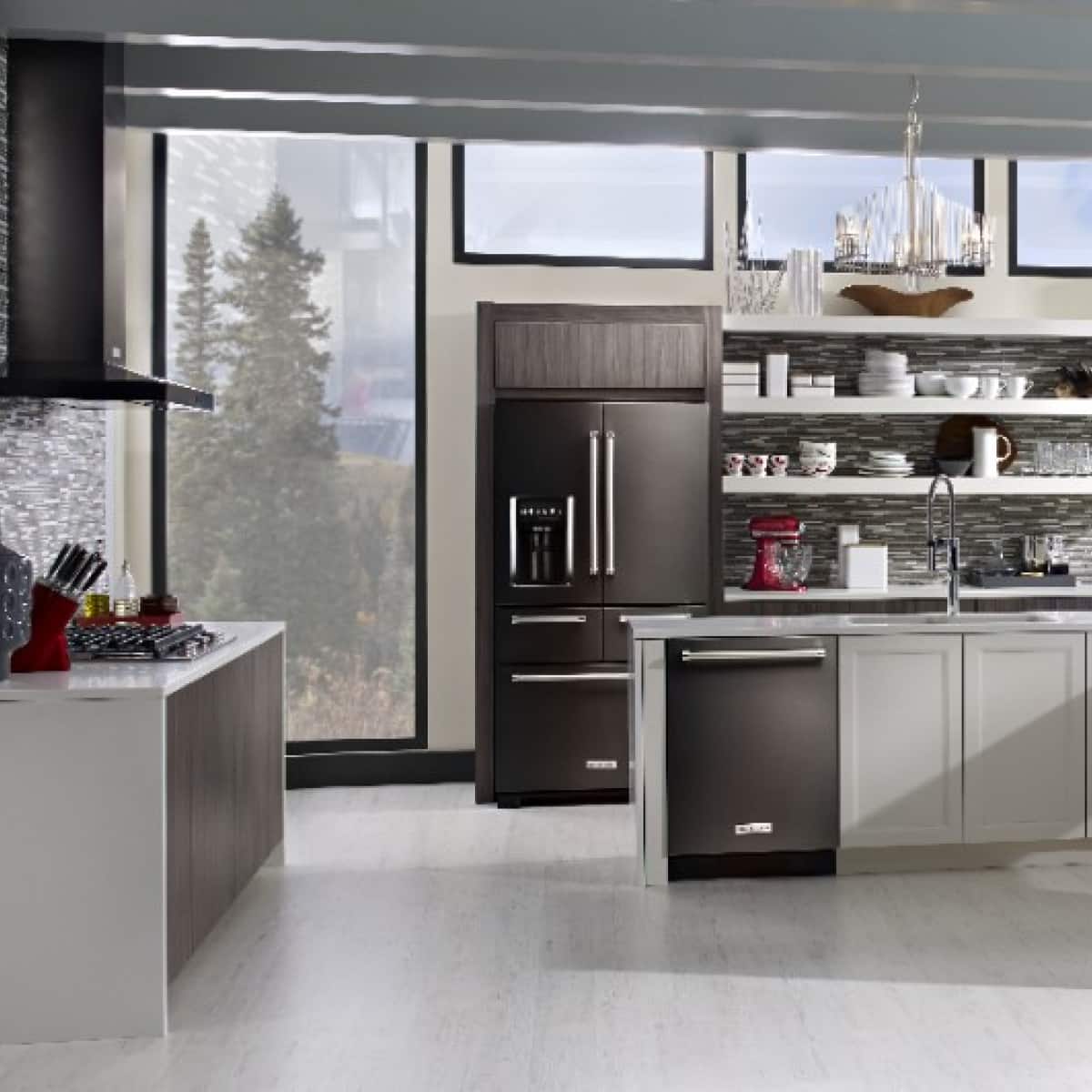 Alt View 9. KitchenAid - KitchenAid - 25.8 Cu. Ft - Black Stainless Steel with PrintShieldâ„¢ Finish.