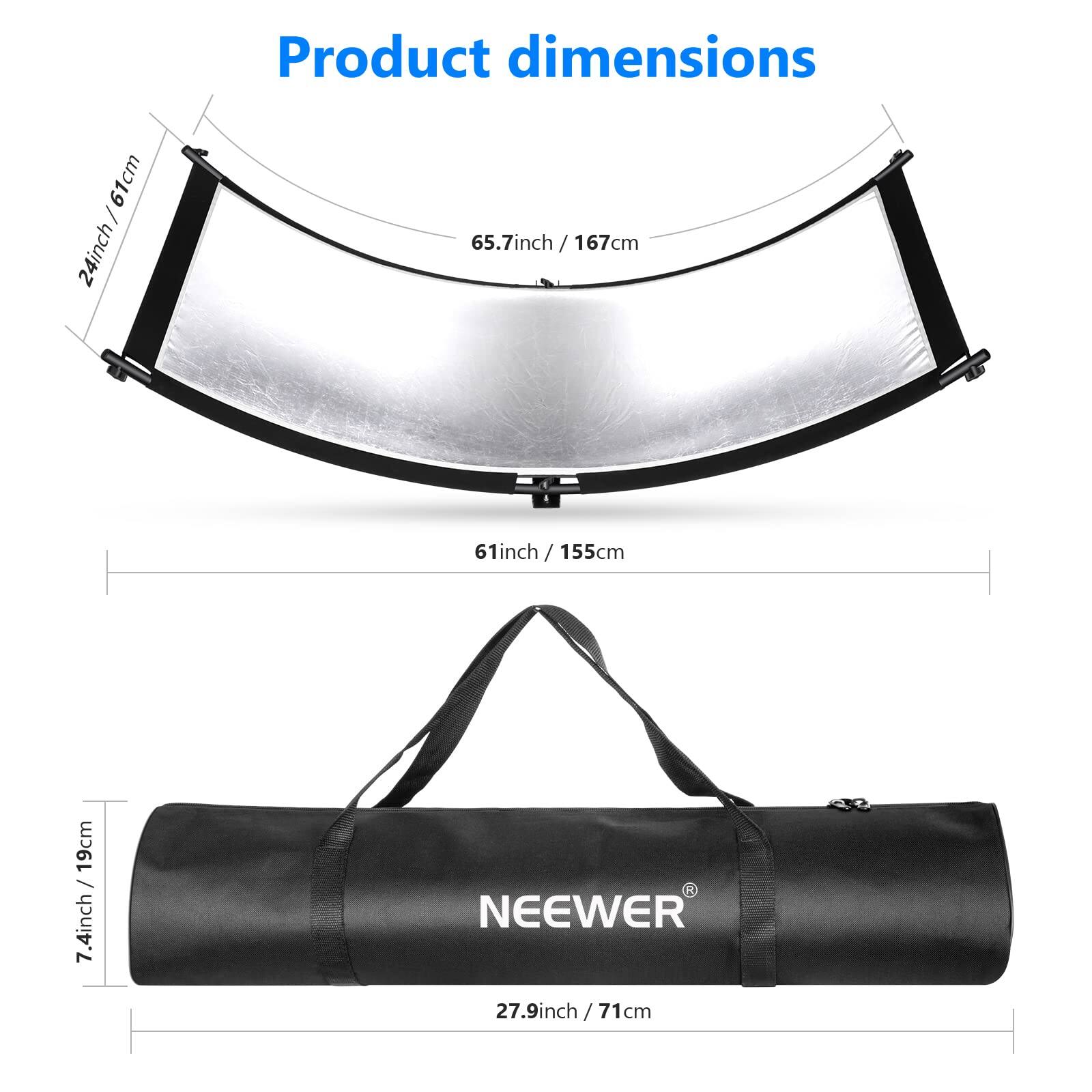 61cm / 24inch  
Product dimensions:  
65.7inch / 167cm  
61inch / 155cm  
7.4inch / 19cm  
27.9inch / 71cm