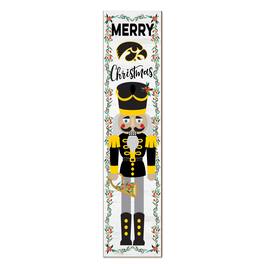 Jardine - Iowa Hawkeyes 11" x 46" Nutcracker Holiday Leaner Sign - White