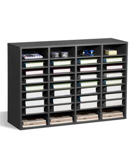 VEVOR - Literature Organizer, 36 Compartments Office Mailbox with Adjustable Shelves - Gray