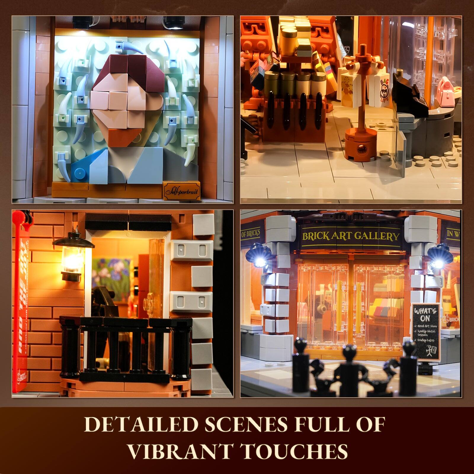 Aftertruit OF BRUCKS BRICK ART GALLERY IN

WHAT'S ON

- an m J

MOn -om a ta e

BRC

DETAILED SCENES FULL OF VIBRANT TOUCHES