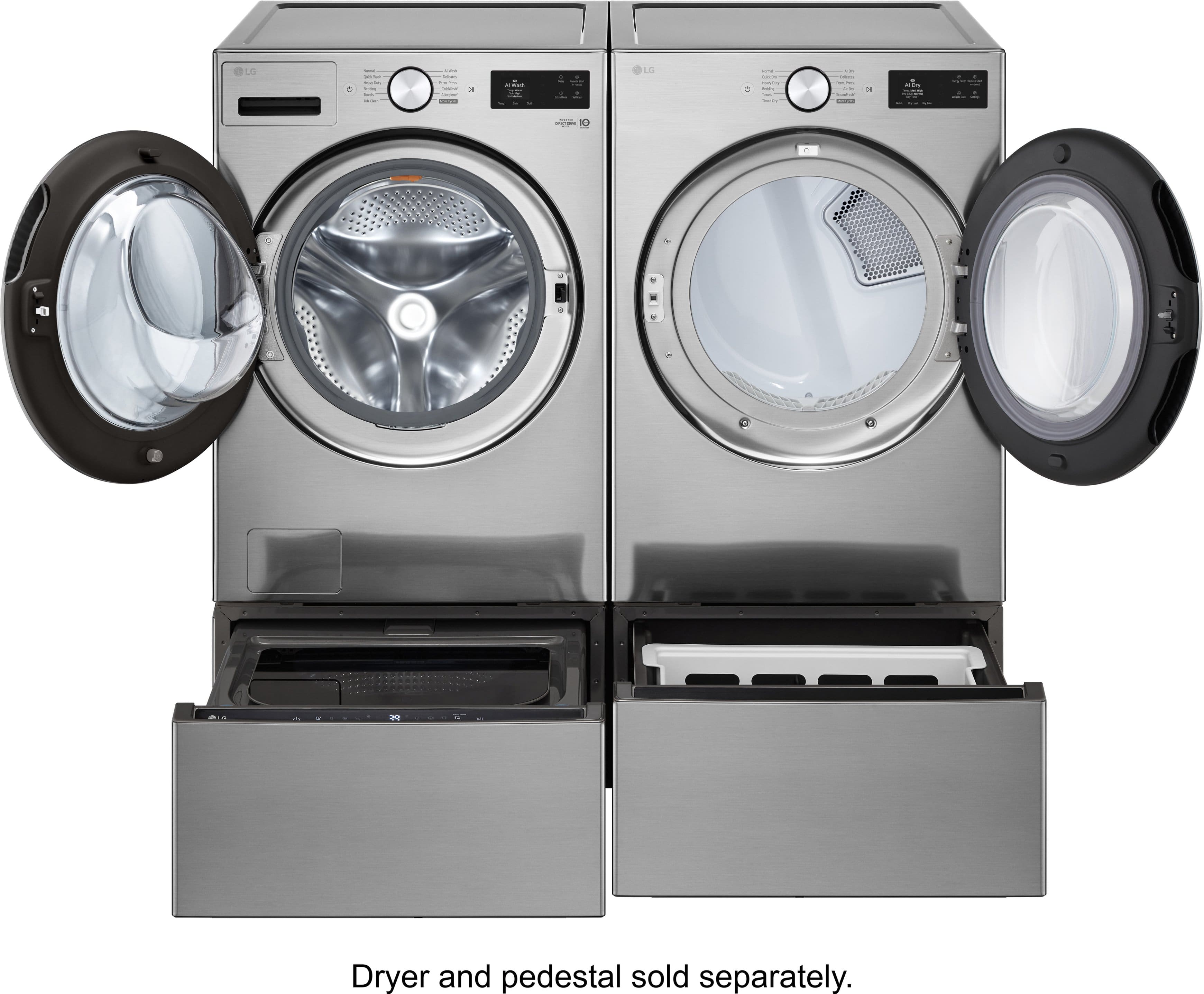 Dryer and pedestal sold separately.