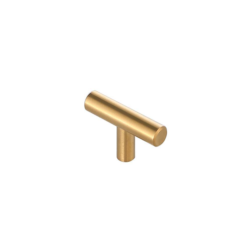 Back. Elegant Decor - Quinn Brass T Bar Pull Multipack (set of 10) - Brass.