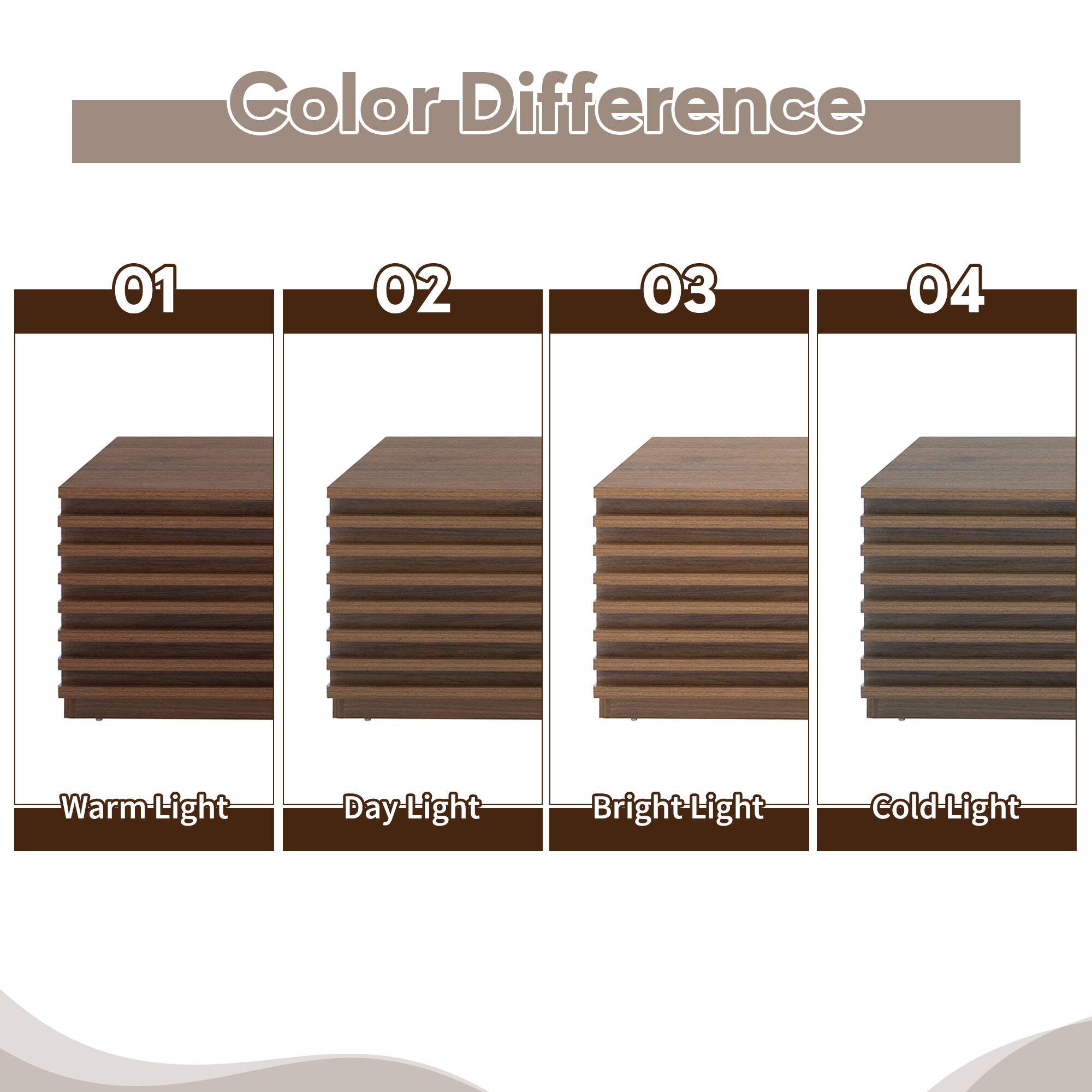 Color Difference

01 Warm Light  
02 Day Light  
03 Bright Light  
04 Cold Light