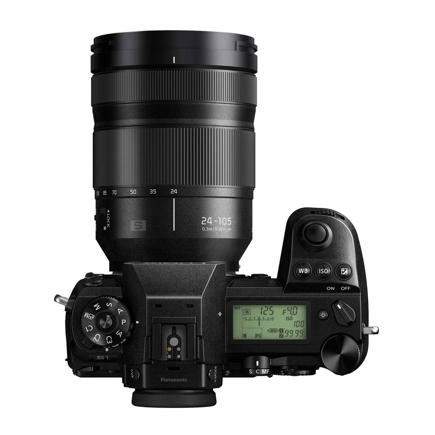 24-105, 3m/0.3m, 125, F40, 2.1, 1.8, 1.2, 1.3, 100, JPG, 9999, Panasonic, S, WB, ISO, ON, OFF, C1, C2, C3, A, P, M, F, S