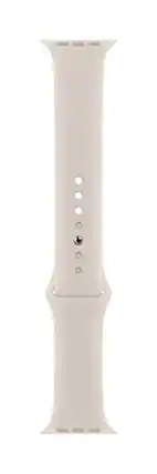 Front. Apple - Apple Watch Band - Sport Band (45mm) - Starlight - Regular - Off-White.