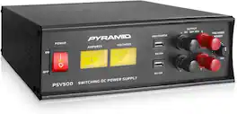 Pyramid - PSV500 Universal Compact 50 Amp Adjustable 12 to 15 Volts Output Home Bench Power Converter Supply - Black