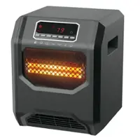 Lifesmart - 6 Element Infrared Heater with Front Air Intake - Black - Front_Zoom