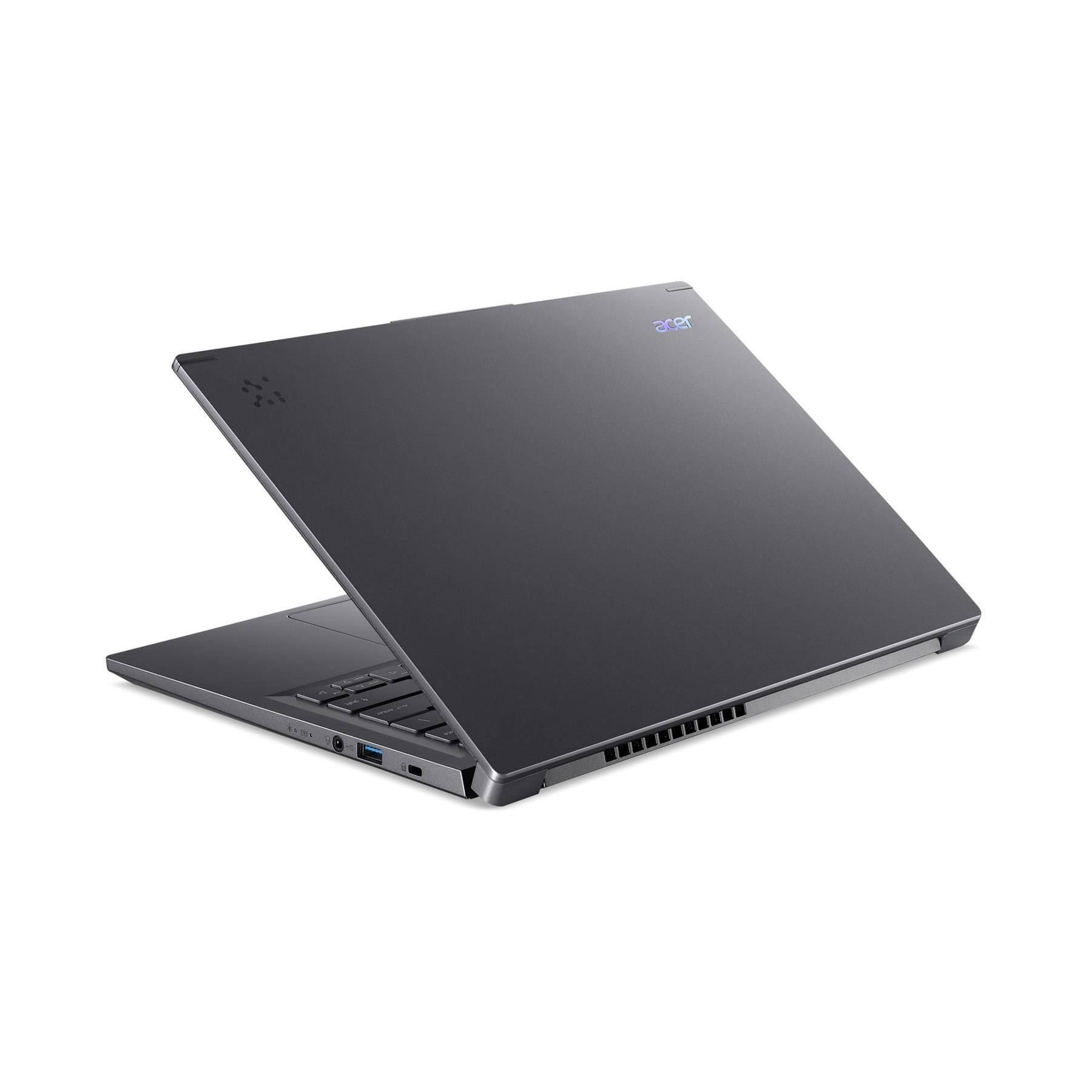 Back. Acer - Acer Aspire 14 +AI Laptop Intel Core Ultra 5 226V 2.1GHz 16GB RAM 1TB SSD FHD Touch - Gray.