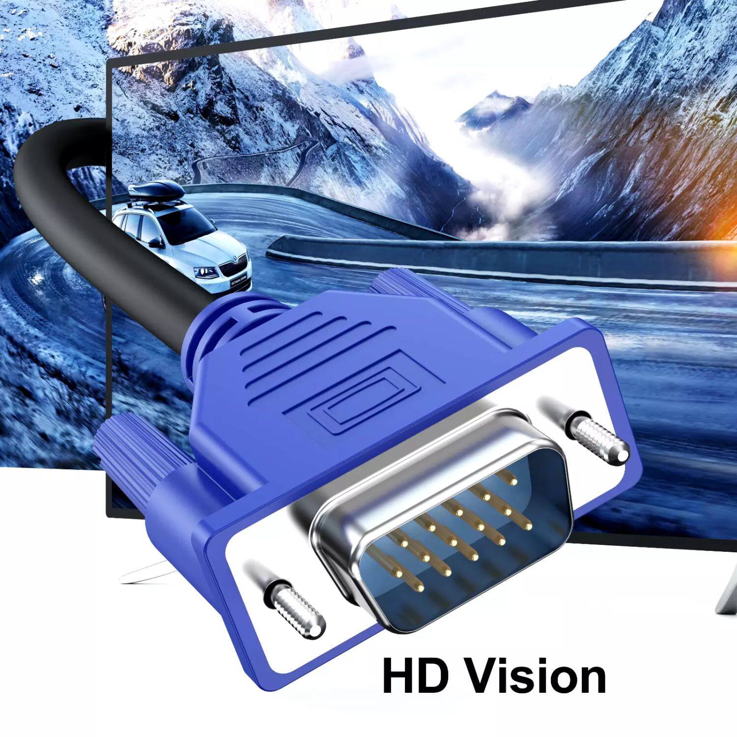 Back. Home Collection - HDMI to VGA Cable 6FT – 1080P Male to Male Converter Adapter.