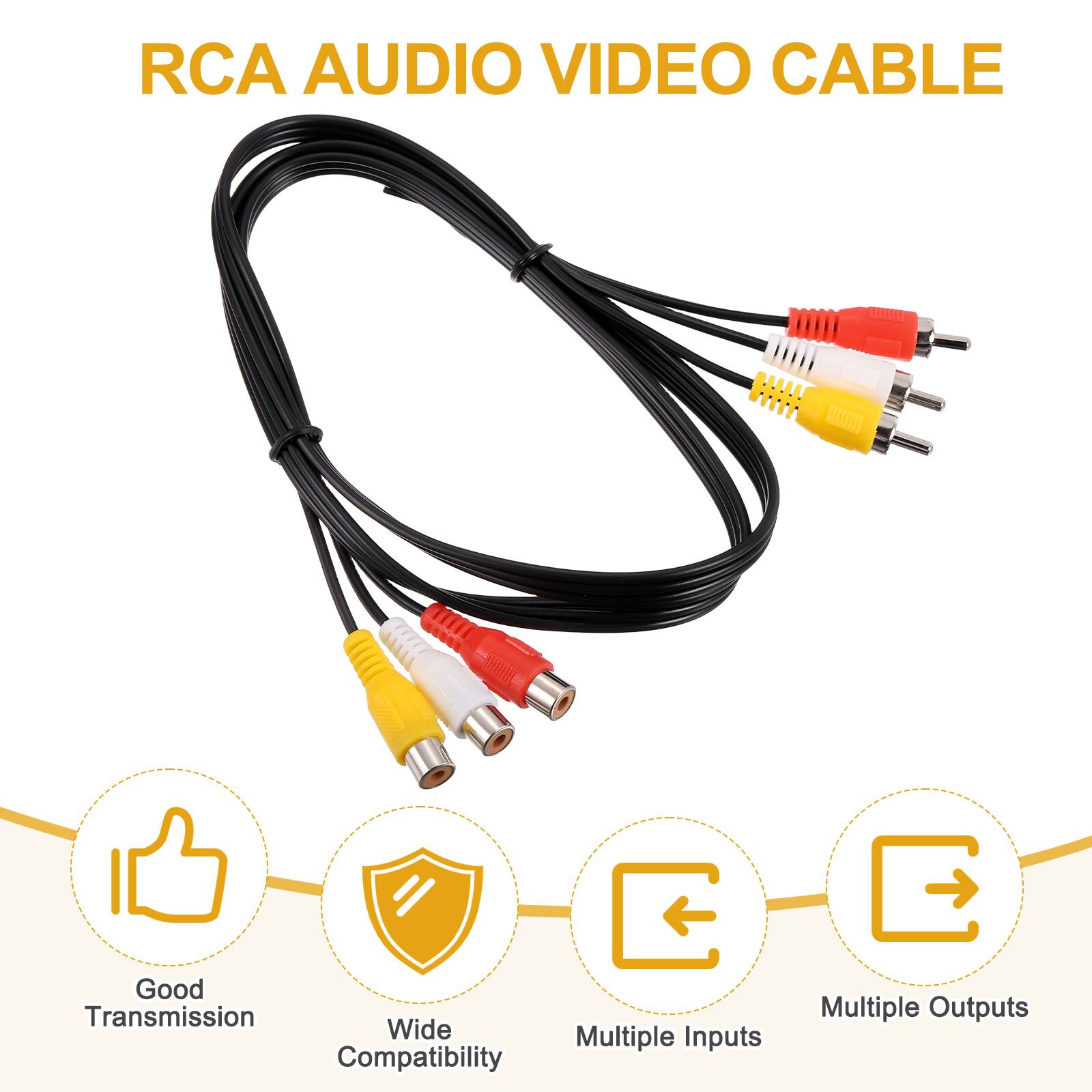 RCA AUDIO VIDEO CABLE

- Good Transmission
- Wide Compatibility
- Multiple Inputs
- Multiple Outputs