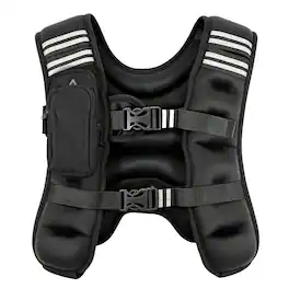 BalanceFrom Fitness - BalanceFrom 16 lb Weighted Nylon Tactical Vest with Quick Release & Phone Pouch - Black