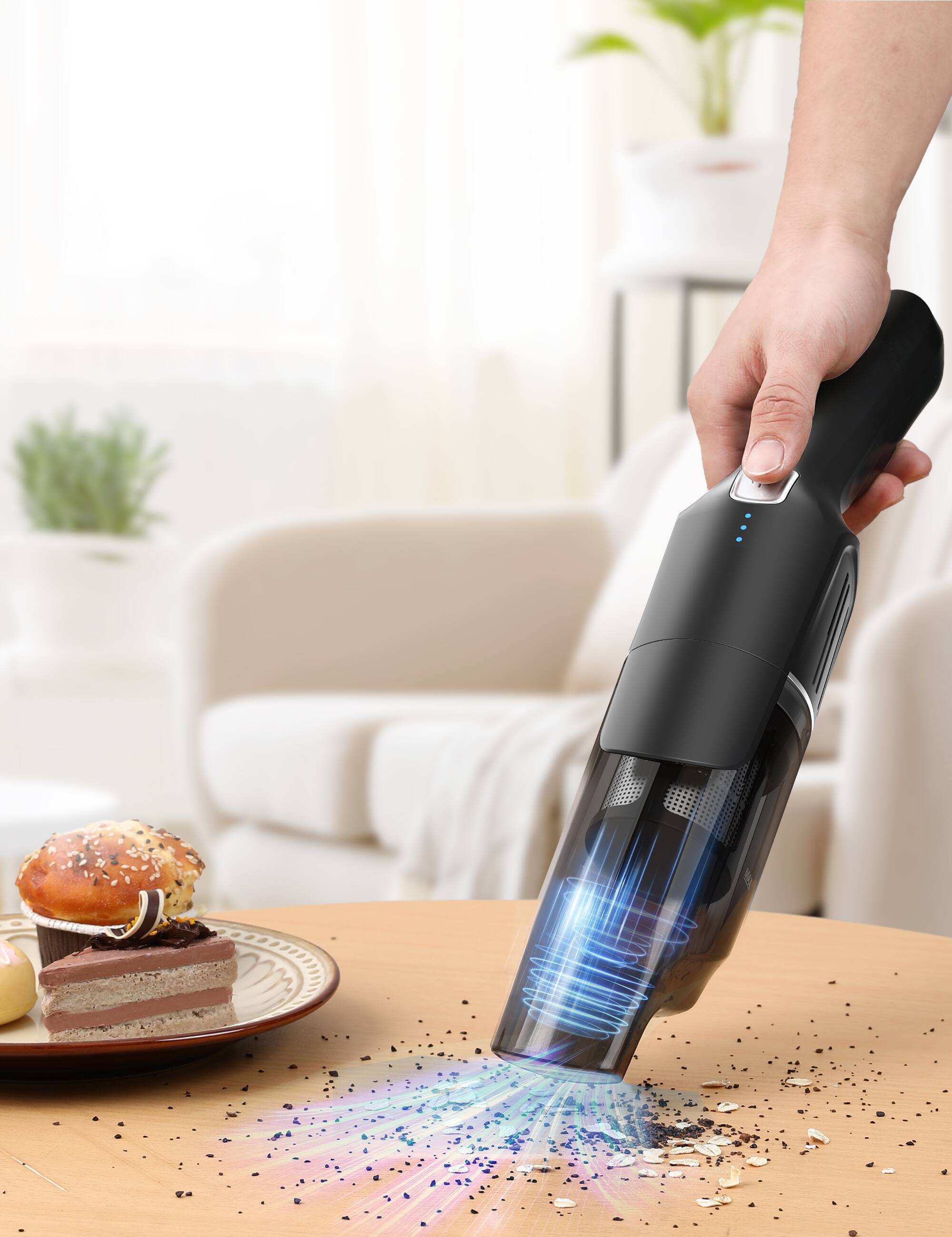 Back. HOMLUX - Cordless Handheld Vacuum Cleaner Portable Rechargeable Car Vacuum with Strong Suction for Home Car Pet Hair.
