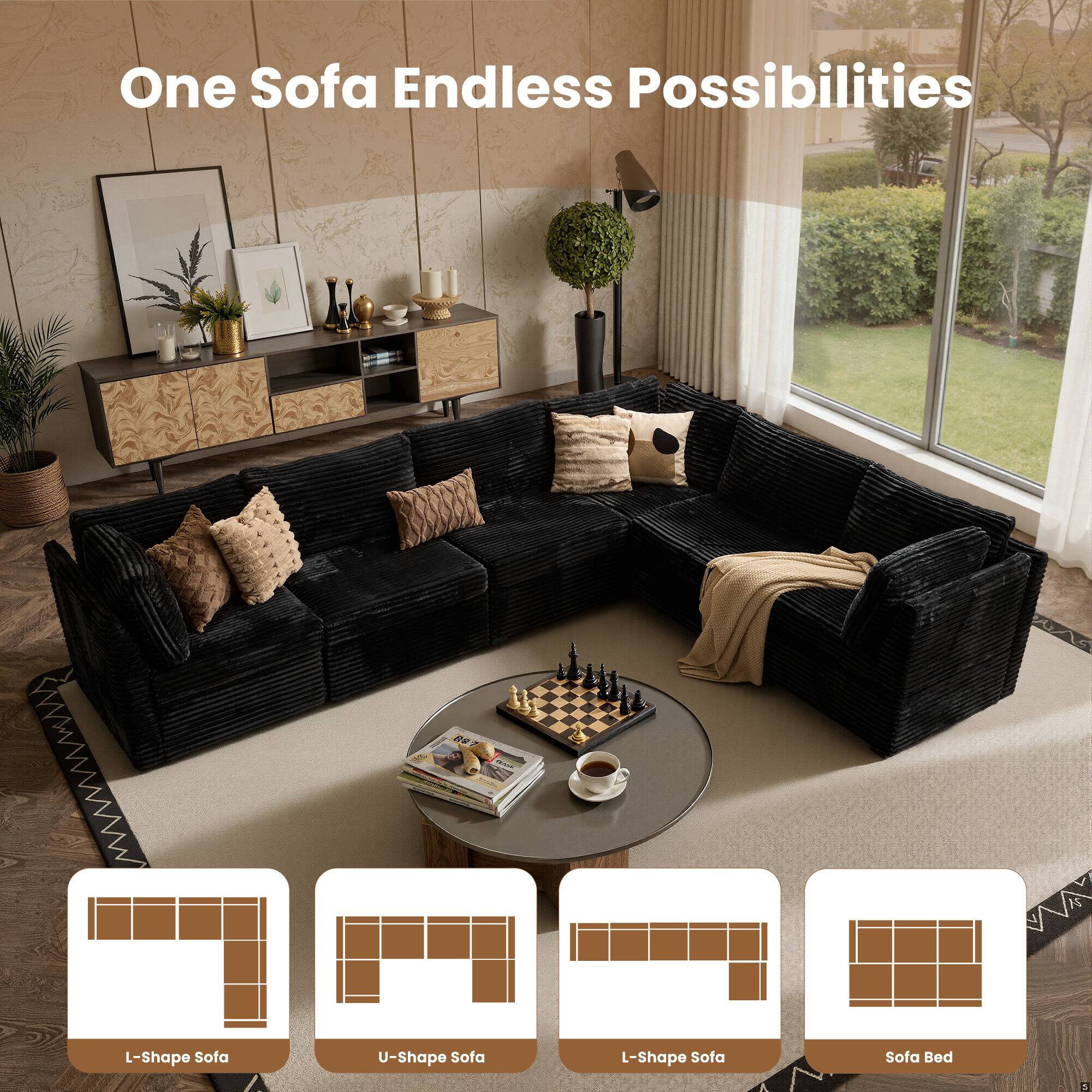 One Sofa Endless Possibilities

L-Shape Sofa  
U-Shape Sofa  
L-Shape Sofa  
Sofa Bed