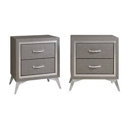 New Classic Furniture - Huxley Wood Nightstand (Set of 2) - Gray