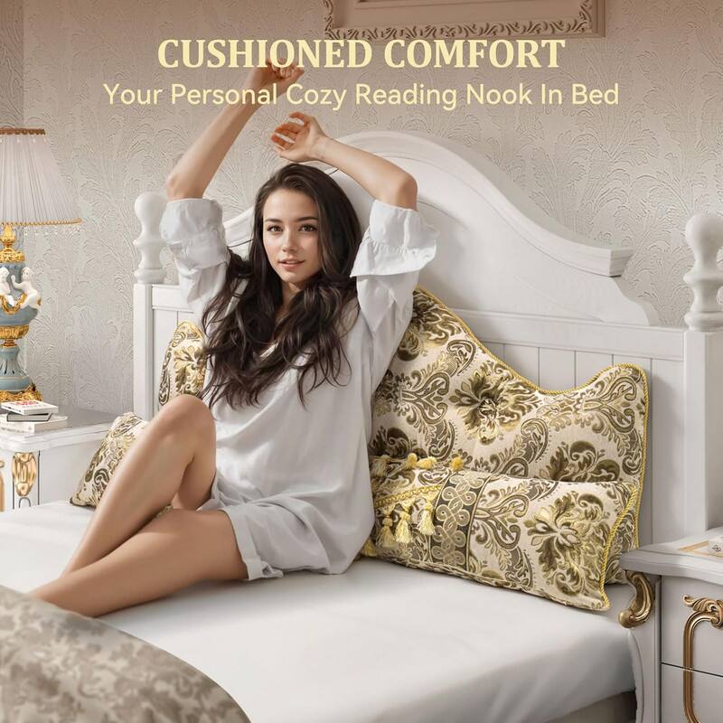 CUSHIONED COMFORT  
Your Personal Cozy Reading Nook In Bed