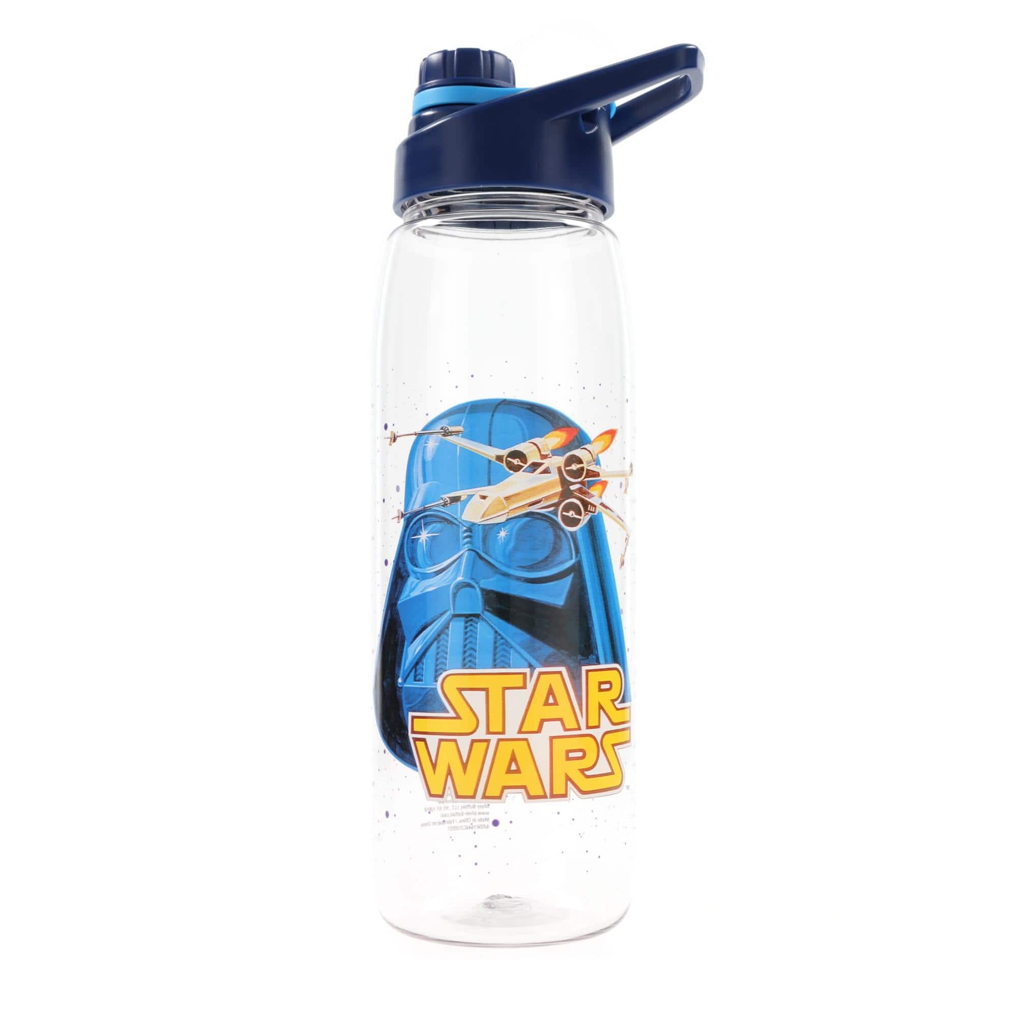 Silver Buffalo - Star Wars Darth Vader Water Bottle With Screw-Top Lid | Holds 28 Ounces - Clear