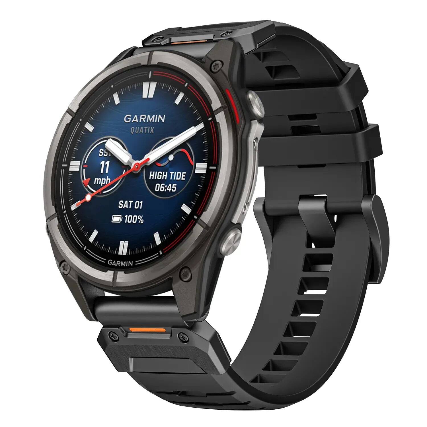 GARMIN QUATIX SS 11  
HIGH TIDE 06:45  
SAT 01  
100%  
GARMIN