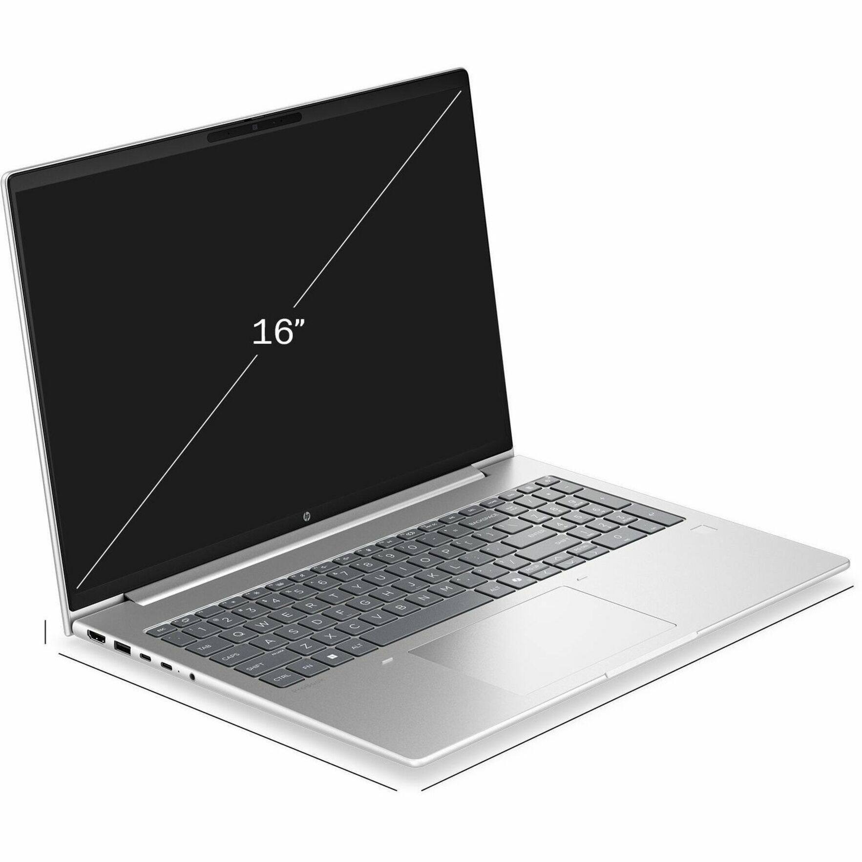 Alt View 20. HP - ProBook 4 G2a 16" IPS 1920 x 1200 (WUXGA) Laptop - AMD Ryzen AI 7 with 16GB Memory - 512 GB SSD - Pike Silver Aluminum, Gray.