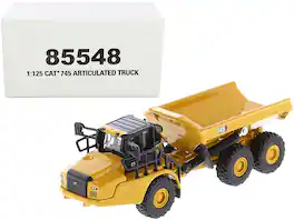 CAT Caterpillar 745 Articulated Dump Truck "High Line" Series 1/125 Diecast Model by Diecast Masters - Yellow