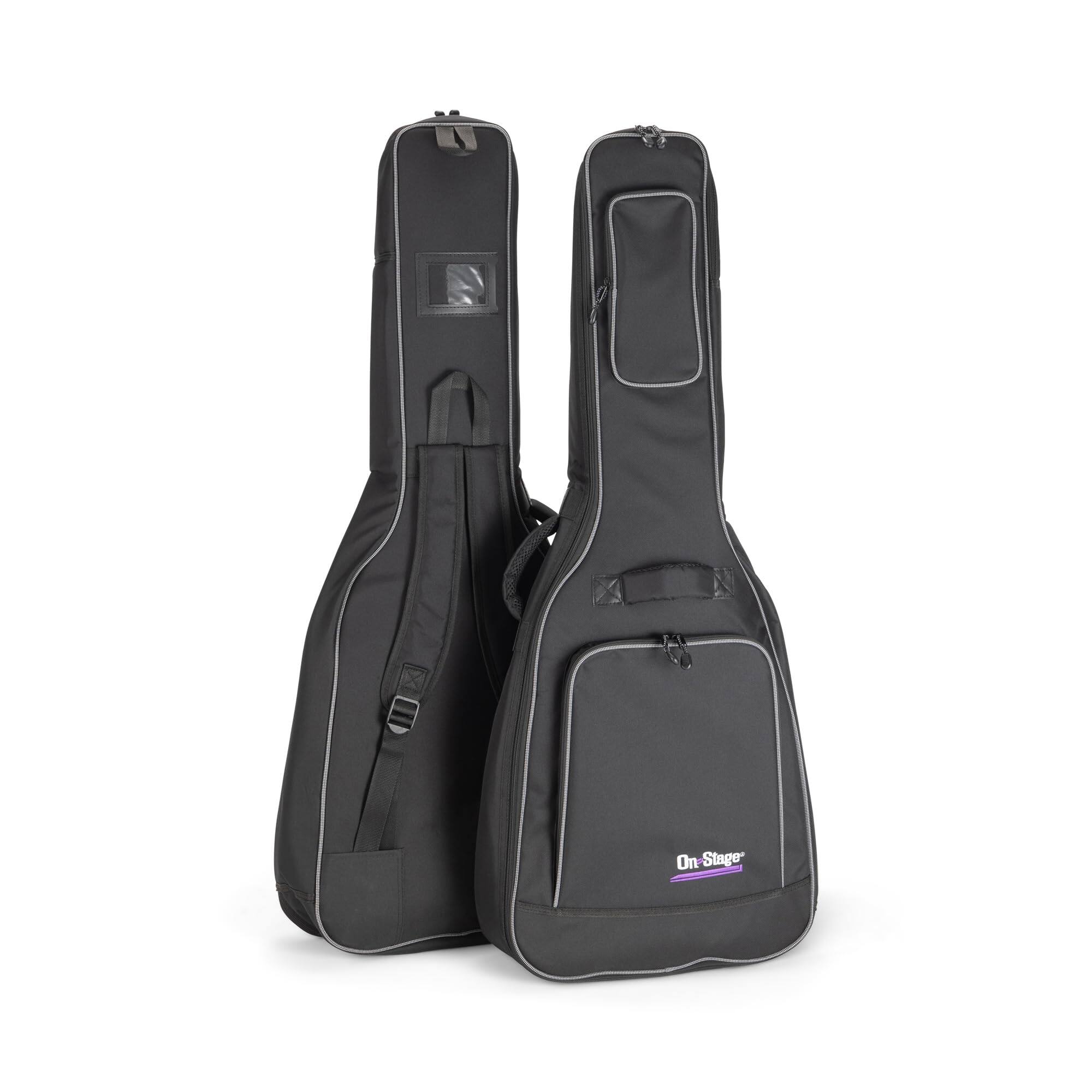 Angle. On Stage Stands - On-Stage GBA4770 Standard Acoustic Guitar Gig Bag (Dreadnought-Body Instrument Protection, Storage, and Carrying, - Black.