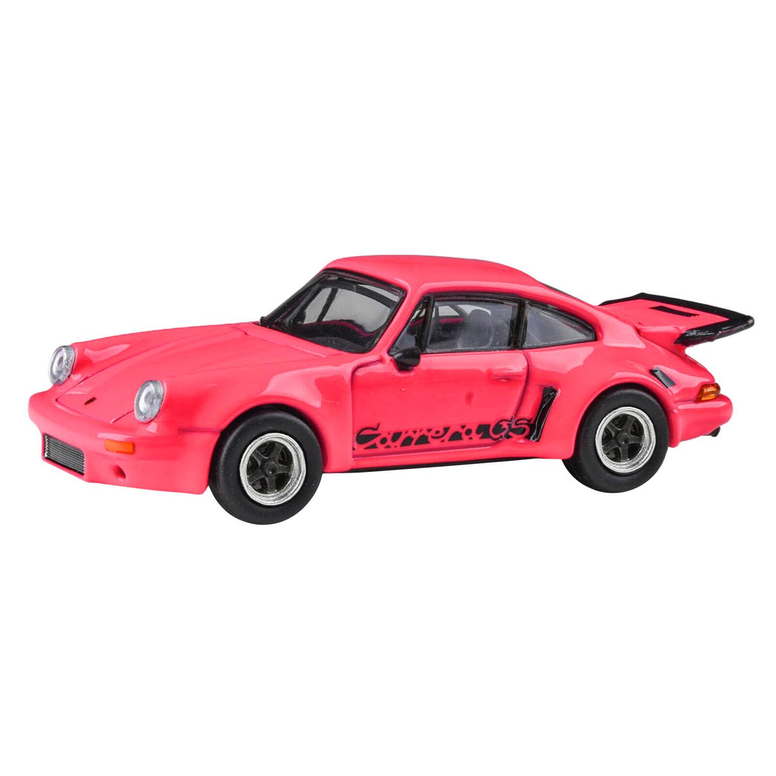 Alt View 4. Paragon - 1974 Porsche 911 Carrera RSR 3.0 Fuchsia with Black Stripes 1/64 Diecast Model Car by Paragon Models.