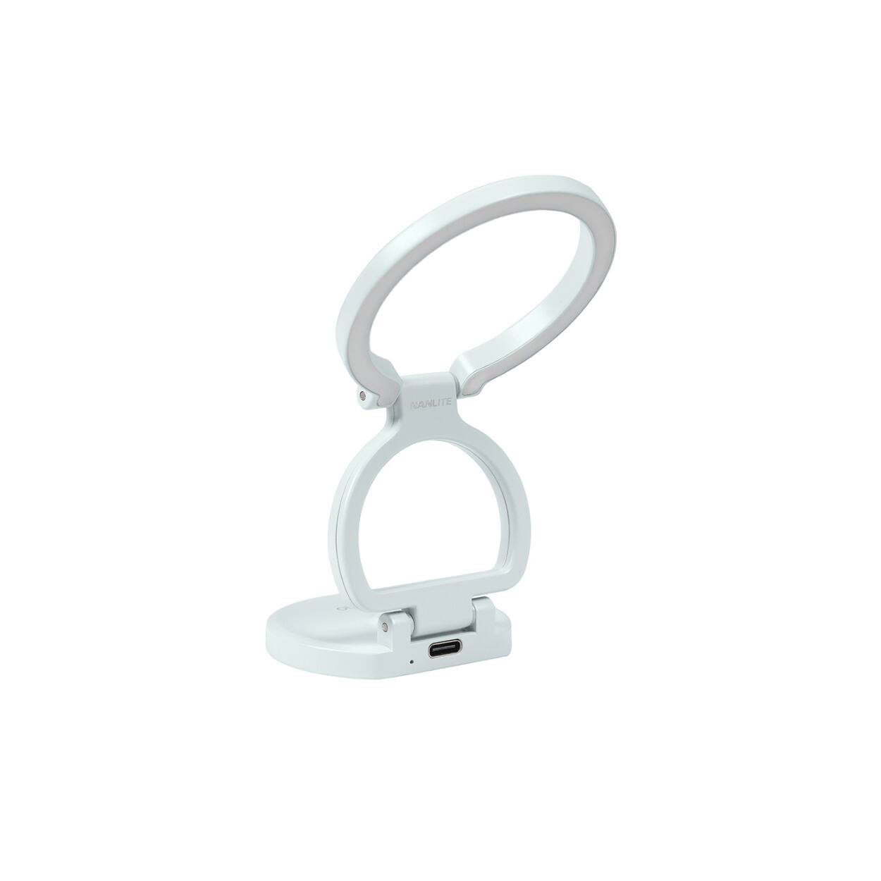 Left. NANLITE - Nanlite Lumo Phone Ring Light (MagSafe Compatible) (Mint Blue).