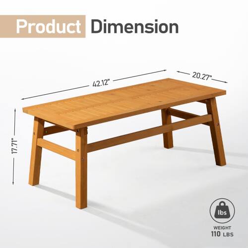Product Dimension: 42.12" x 20.27" x 17.71"  
Weight: 110 LBS