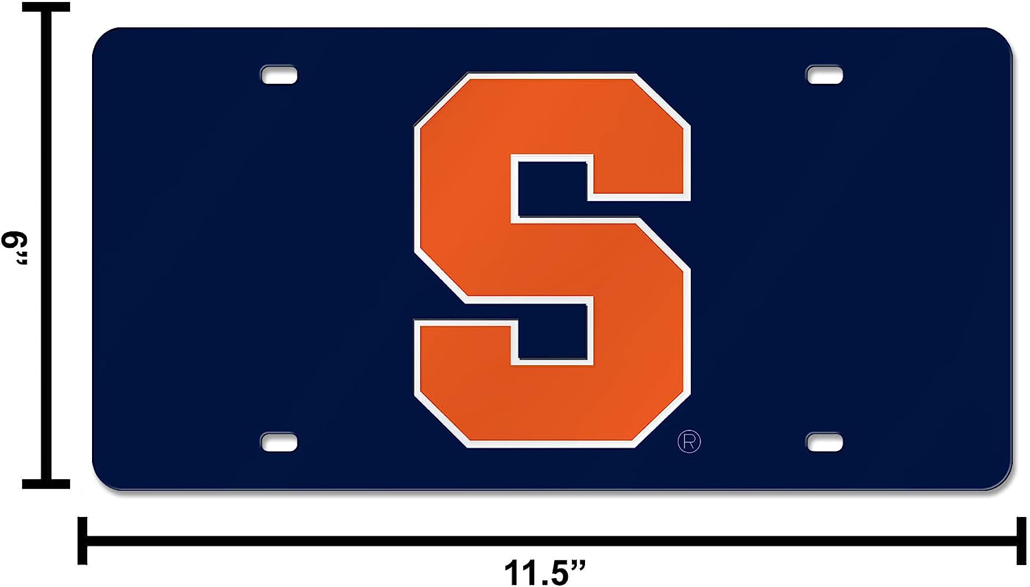 Alt View 4. Rico Industries - Syracuse Orange Blue Mirrored Laser Cut License Plate Laser Tag - Multi.