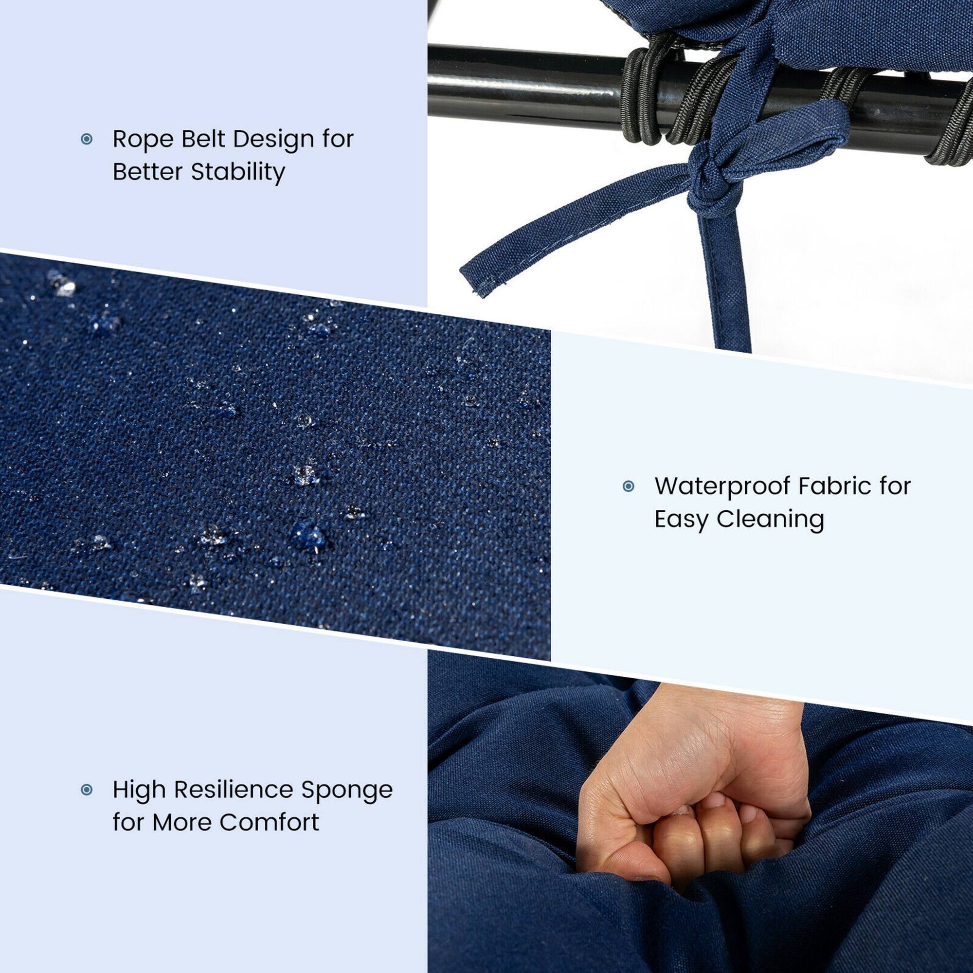 - Rope Belt Design for Better Stability
- Waterproof Fabric for Easy Cleaning
- High Resilience Sponge for More Comfort