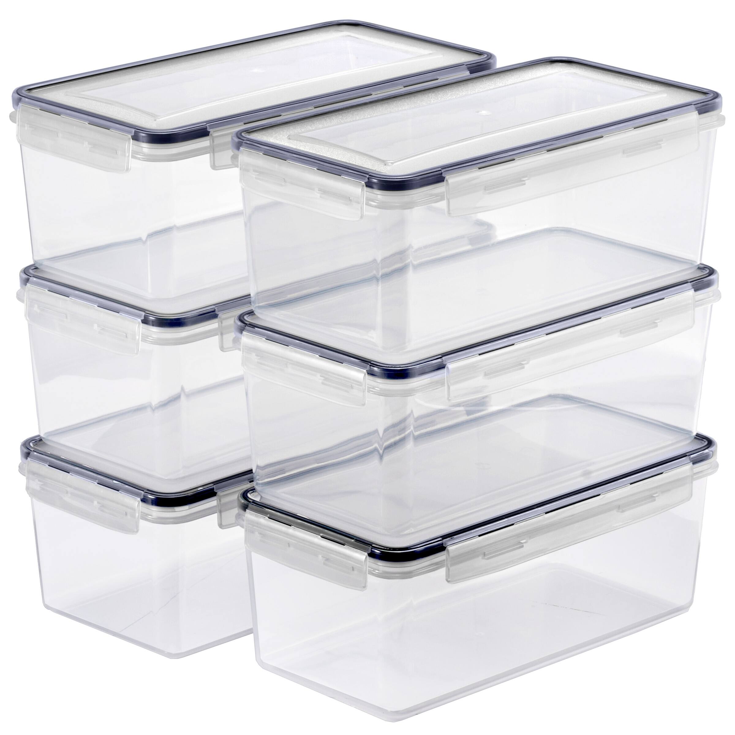 Alt View 2. Sorbus - Sorbus 6 Pack (108oz/13.5cups) Airtight Food Storage Containers with Lids - Clear.