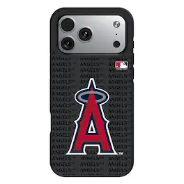 Keyscaper - MLB - Los Angeles Angels Personalized Bump Case with 8.2ft Drop Protection - 15 Plus - Multicolor
