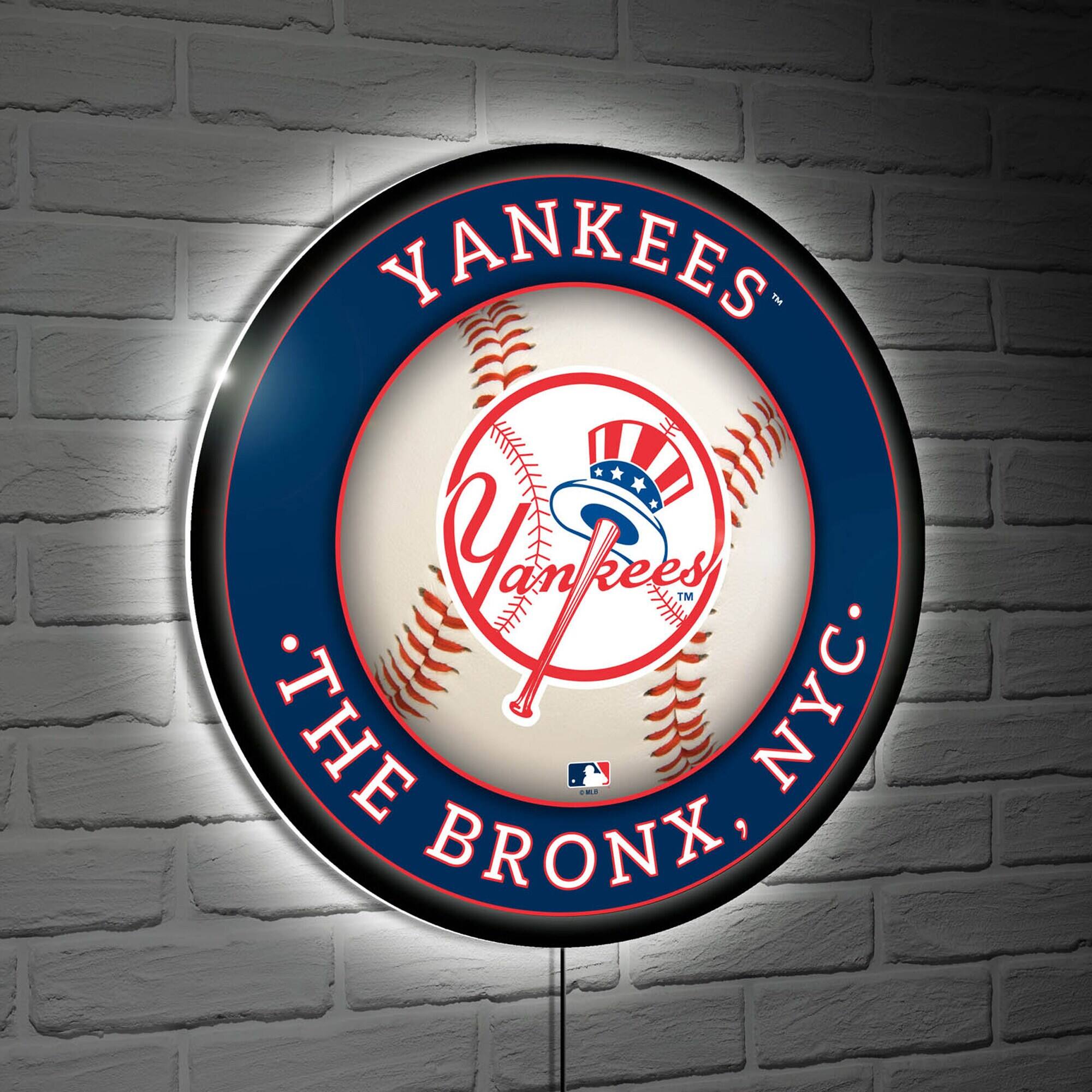 New York Yankees LED XL Round Wall D-cor