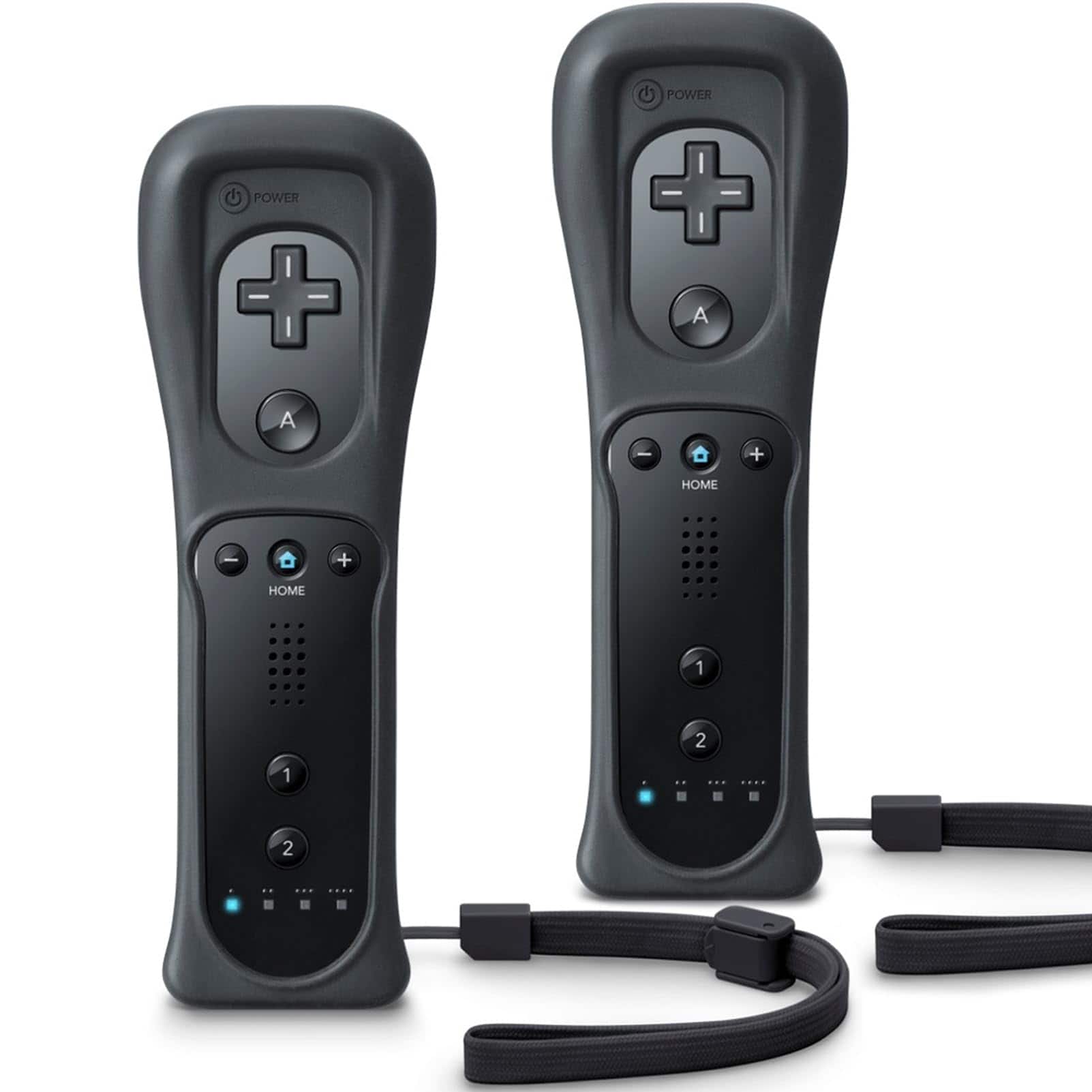 Reds Spade - Remote Controller For Wii U With Silicone Case And Wrist Strap - Black