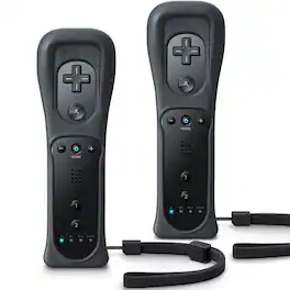 HM 1810 - Remote Controller For Wii & U With Silicone Case And Wrist Strap () - Black