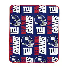 Pegasus - New York Giants 50" x 60" Homefield Stacked Logos Ultra Soft Blanket - Multicolor
