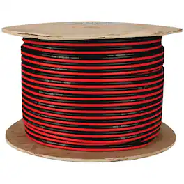 Install Bay - Swrb16-500 /black Paired All-copper Primary Speaker Wire, 500 Ft. (16 Gauge) - Red