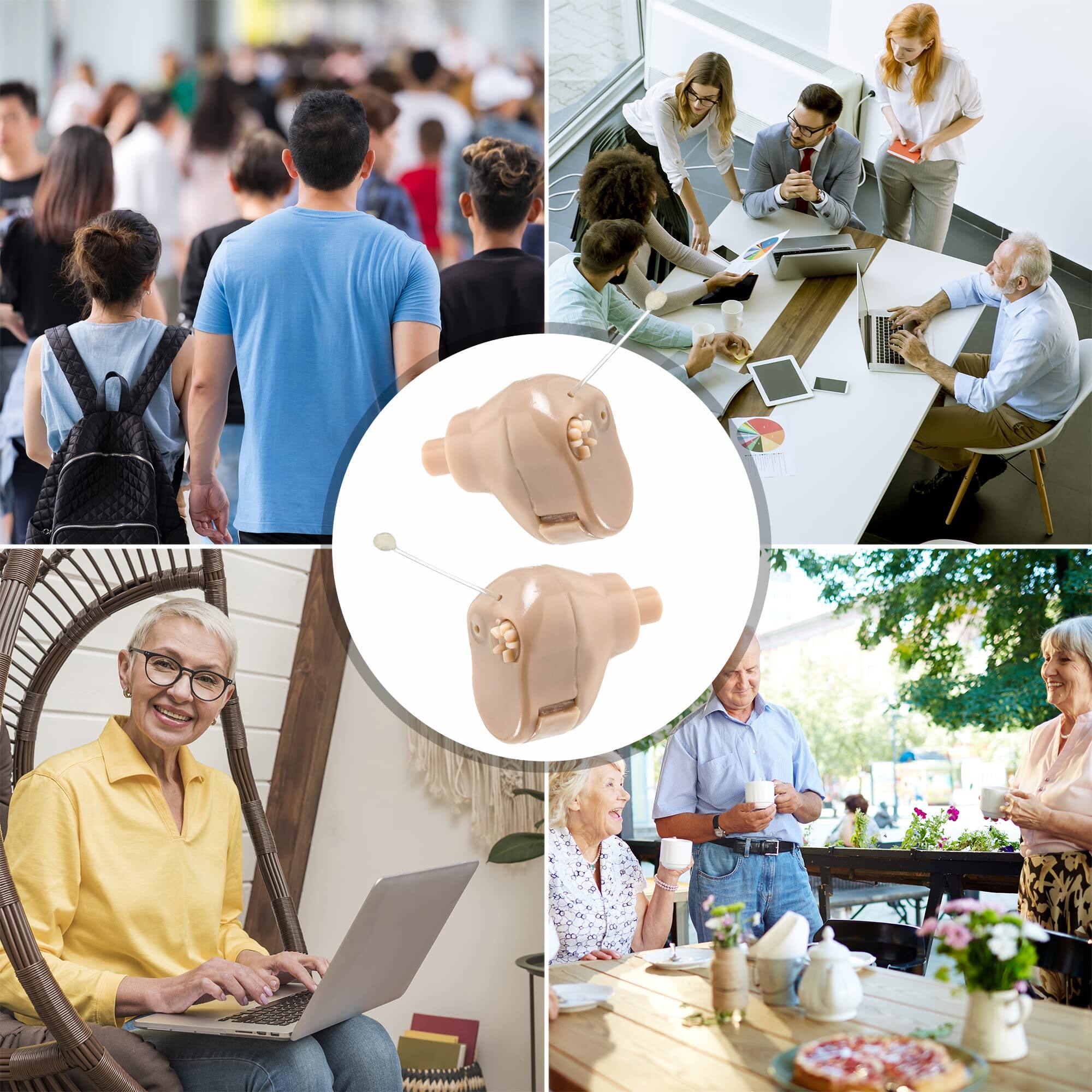 Alt View 5. MEDca - Hearing Amplifier Set - Mini ITC (In-The-Canal), In Ear Personal Hearing Amplification - Digital Sound Enhancer - Beige.