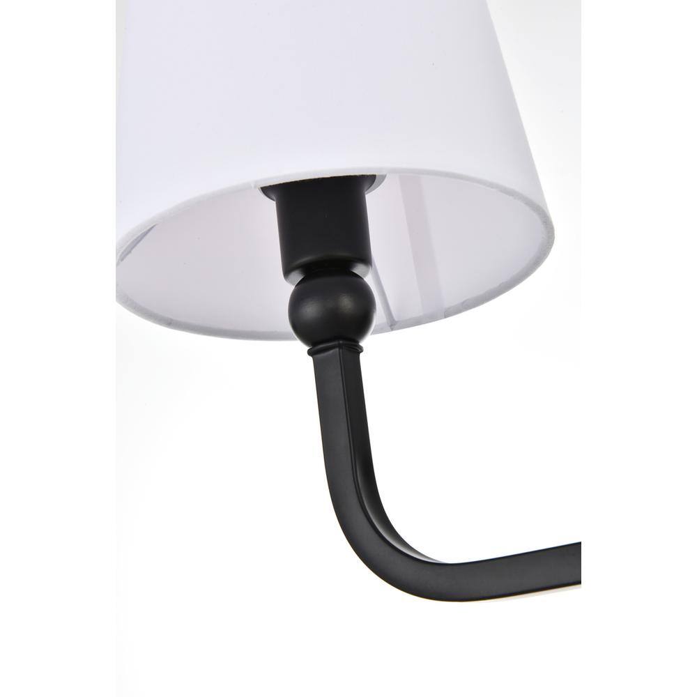 Alt View 1. Living District - Colson 2 light Black and Clear Bath Sconce - Black And Clear.