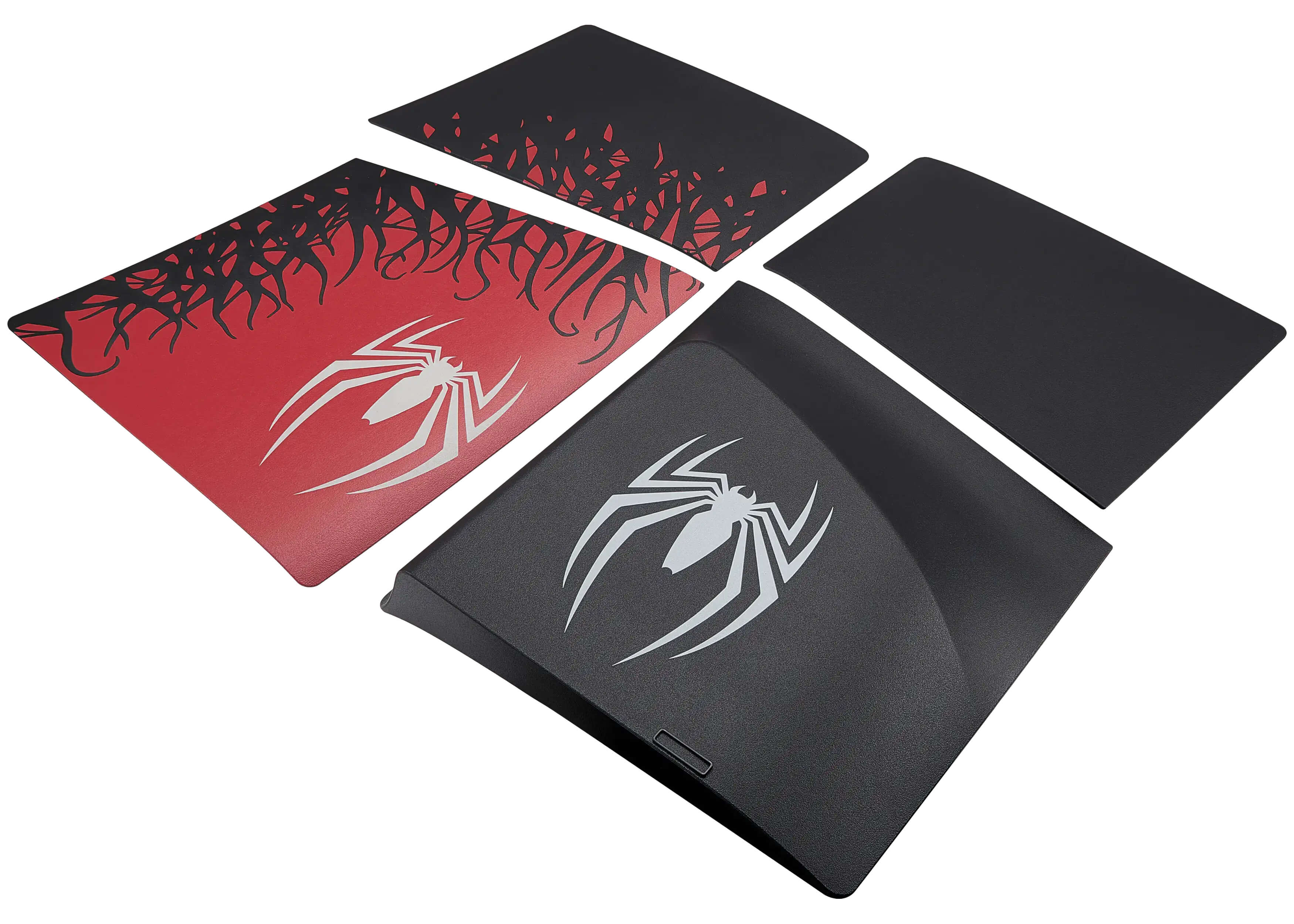 Alt View 1. MobileSentrix - Spider-Man - PlayStation 5 Pro PS5 Pro Compatible Console Faceplate Covers (Disc Edition) - Black/Red.