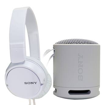 Sony XB100 Waterproof Bluetooth Speaker Gray + MDR ZX110 Wired Sony XB100 Waterproof Bluetooth Speaker Gray + MDR ZX110 Wired